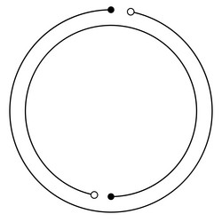circular concentric lines segmented circles vector image