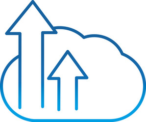 cloud computing upload arrows data digital vector image