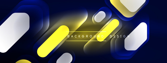 glowing neon geometric elements abstract Vector Image