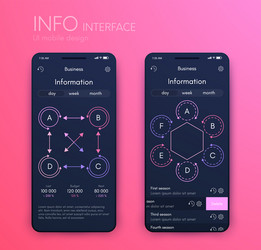 mobile application interface ui design stock vector image