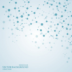 molecule and communication with connected dots vector image