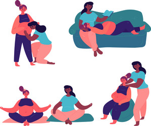 Pregnant Lesbian Vector Images (over 130)