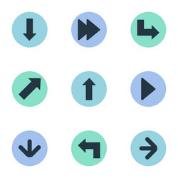 Set of 9 simple pointer icons can be found vector