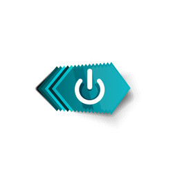 start power button ui icon design on off symbol vector image