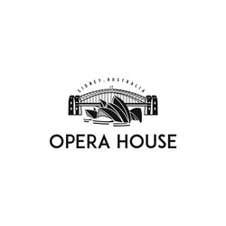 Sydney opera house logo vector