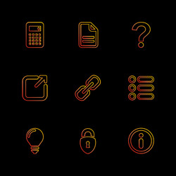 User interface buttons application multimedia vector
