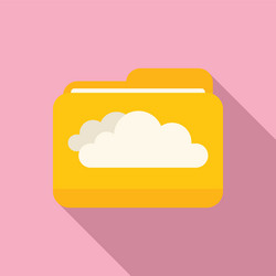 Access cloud folder icon flat data crm vector