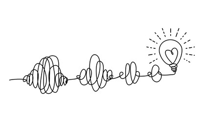 Scribble line doodles the concept of transition vector