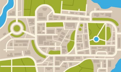City map gps navigator fictional district plan Vector Image