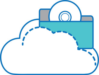 cloud computing design vector image