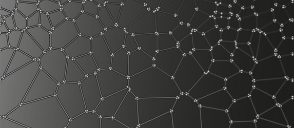 neural network concept connected cells with links vector image