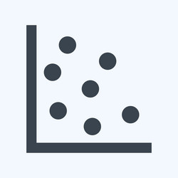 Scatter plot i icon in trendy glyph style vector