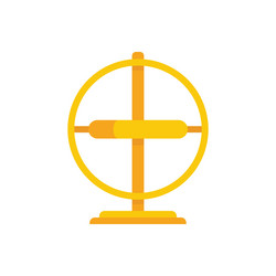 Smart gyroscope icon flat gyro vector