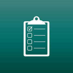 to do list icon checklist task in flat style vector image