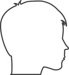 head human profile isolated vector