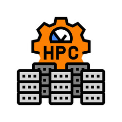 high performance computing color icon vector image