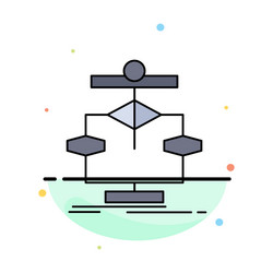 algorithm chart data diagram flow flat color icon vector image