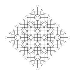geometric weave element with intersecting lines vector image
