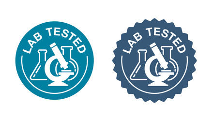 Lab tested label Royalty Free Vector Image - VectorStock
