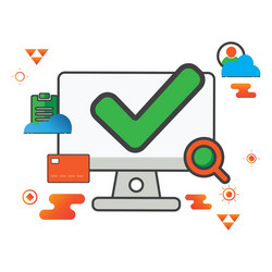 checkmark computer flat icon can use vector image