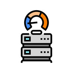 power usage effectiveness meter color icon vector image