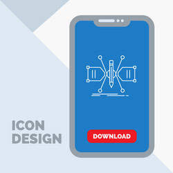 architect constructing grid sketch structure line vector image