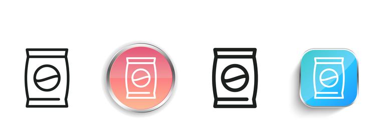 chips icon thin linear regular and button style vector image