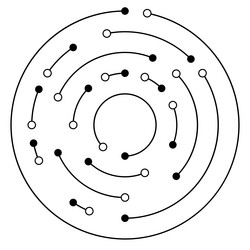 circular concentric lines segmented circles vector image