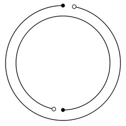 circular concentric lines segmented circles vector image