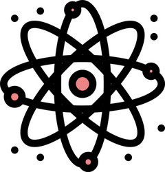 Physics react science flat color icon banner vector