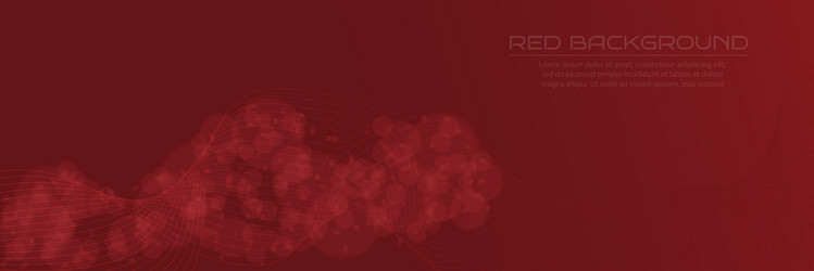 red background with linear pattern and bokeh vector image