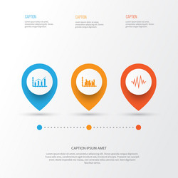 Set of graphs diagrams and statistics icons vector