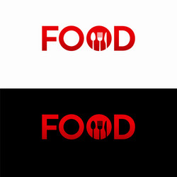 Simple food restaurant logo designs concept vector