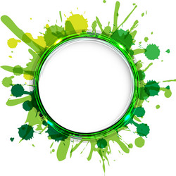 dialog balloons with green blobs vector image