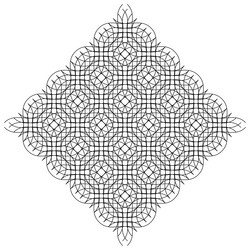 geometric weave element with intersecting lines vector image
