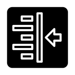 left text alignment icon concept of formatting vector image