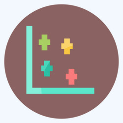 scatter plot ii icon in trendy flat style vector image
