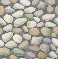 Funny cartoon stones seamless pattern Royalty Free Vector