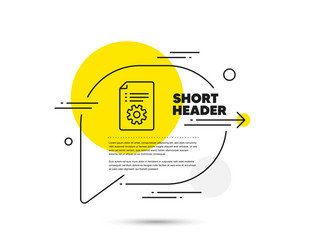 technical documentation line icon instruction vector image