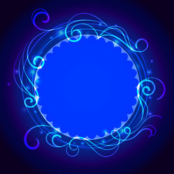 Abstract blue mystic lace background with swirl vector