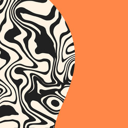 abstract groovy square background with copy space vector image