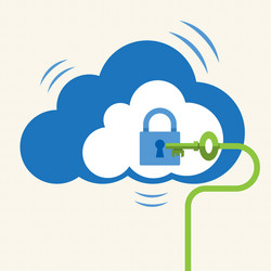 Big data cloud computing security concept vector