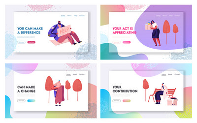 Be kind landing page design website banner Vector Image