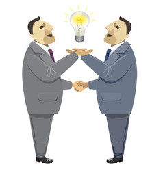 Businessmen handshake solution business deal vector