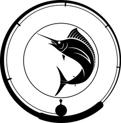 Fishing badge vector