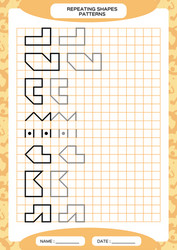 repeat pattern tracing lines activity special vector image