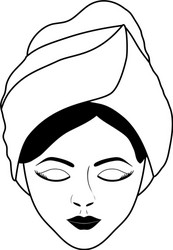Spa Woman Face Icon Vector Image