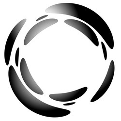 Abstract circular blob element with gradient fill vector