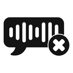 voice message delete icon showing deleted vector image