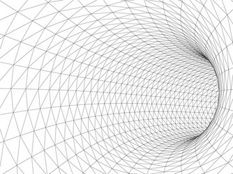 Wireframe Tunnel Grid Abstract vector image